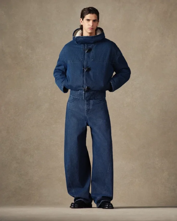 El abrigo de lana de denim de-Nîmes Abrigo de lana de denim El abrigo de lana de denim de-Nîmes Abrigo de lana de denim