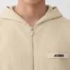 Sudadera con capucha y cremallera Gros Grain Sudadera con capucha y cremallera con logotipo Grosgrain Sudadera con capucha y cremallera Gros Grain Sudadera con capucha y cremallera con logotipo Grosgrain