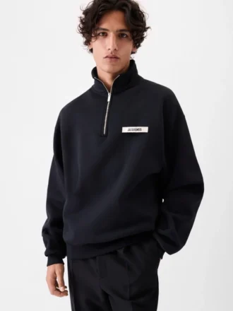 Sudadera con cuello alto y cremallera Gros Grain Sudadera con cremallera