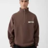 Sudadera con cuello alto y cremallera Gros Grain Sudadera con cremallera Sudadera con cuello alto y cremallera Gros Grain Sudadera con cremallera
