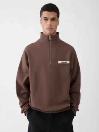 Sudadera con cuello alto y cremallera Gros Grain Sudadera con cremallera